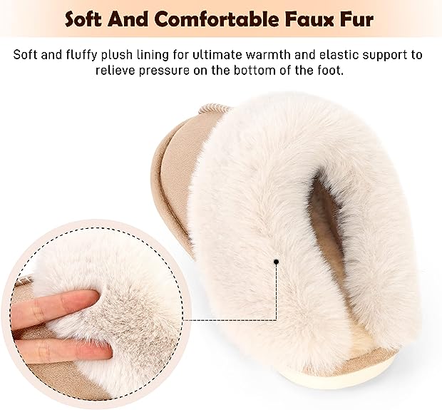 Comfy Faux Fur Plush Anti-Skid Shoes