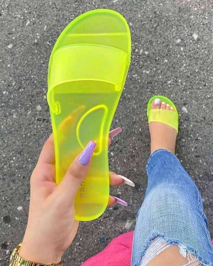 Jelly Sandals Women's PVC Flats Slides